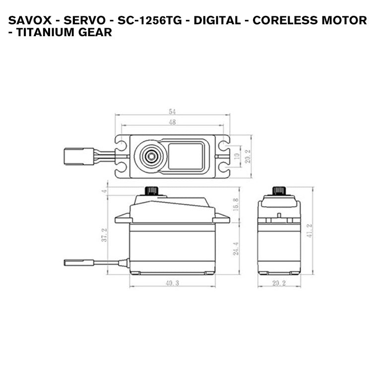 Savox - Servo - SC-1256TG - Digital - Coreless Motor - Titanium Gear