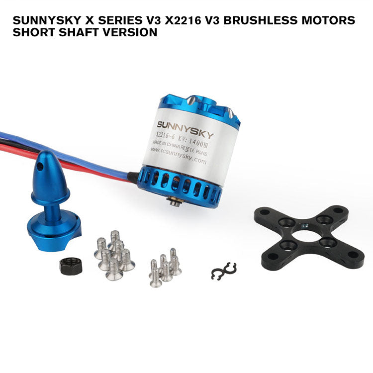 SunnySky X Series V3 X2216 V3 Brushless Motors Short Shaft Version