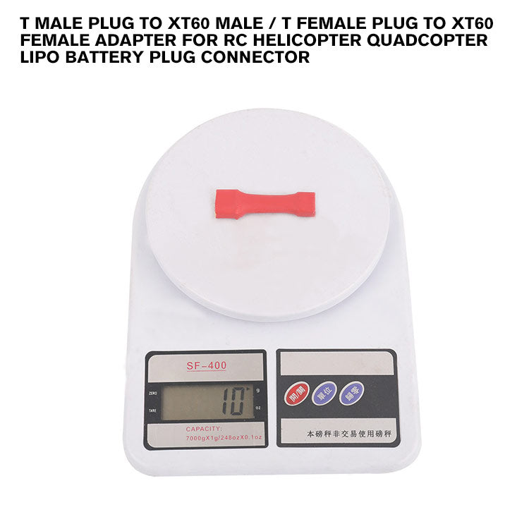 T Male Plug to XT60 Male / T Female Plug to XT60 Female Adapter For RC Helicopter Quadcopter LiPo Battery Plug Connector