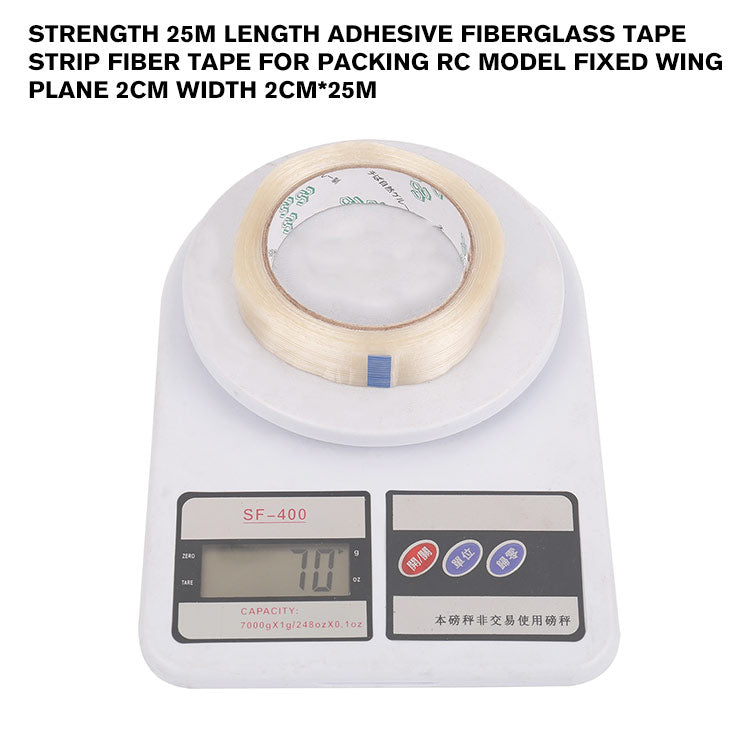 Strength 25m Length Adhesive Fiberglass Tape Strip Fiber Tape for Packing RC Model fixed wing plane 2cm Width 2cm*25m