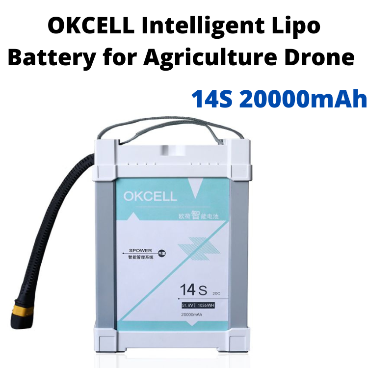 OKCELL 14S 20000mAh Intelligent Lipo Battery for Agriculture Drone UAV Drones