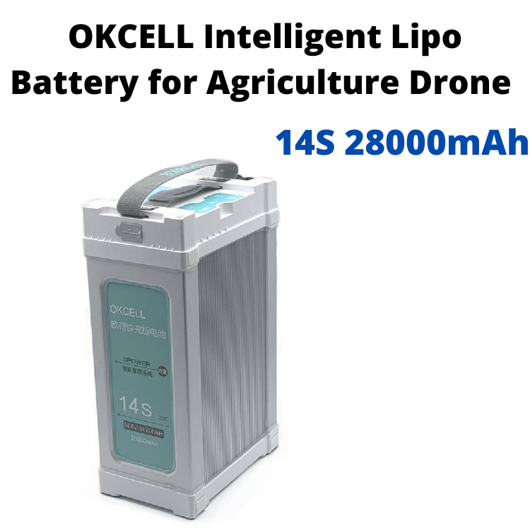 OKCELL 14S 28000mAh Intelligent Lipo Battery for Agriculture Drone UAV Drones