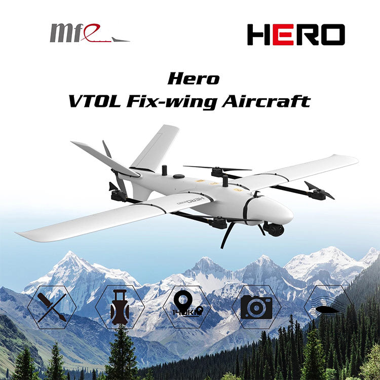 HERO VTOL inspection drone Aerial survey carrier Vertical take-off and landing fixed wing Surveying and mapping Monitoring UAV
