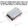 1S-8S Low Voltage Buzzer Alarm Lipo Li-ion Fe Battery Voltage 2in1 Indicator Tester For RC Car Boat Buzzers 3.7-30V Dual Speaker