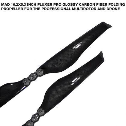 16.2x5.3 Inch FLUXER Pro Glossy Carbon Fiber Folding Propeller For The Professional Multirotor And Drone