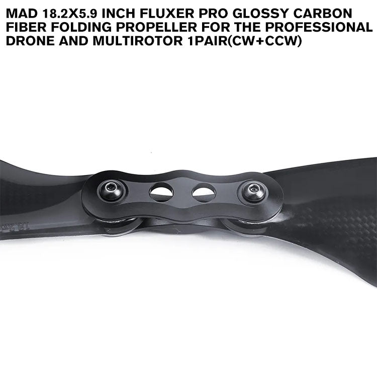 18.2x5.9 Inch FLUXER Pro Glossy Carbon Fiber Folding Propeller For The Professional Drone And Multirotor 1pair(CW+CCW)