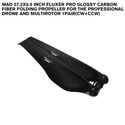 27.2x8.9 Inch FLUXER Pro Glossy Carbon Fiber Folding Propeller For The Professional Drone And Multirotor 1pair(CW+CCW)