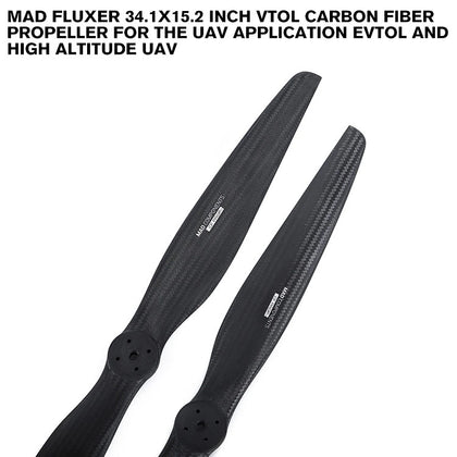 FLUXER 34.1x15.2 Inch VTOL Carbon Fiber Propeller For The UAV Application EVTOL And High Altitude UAV