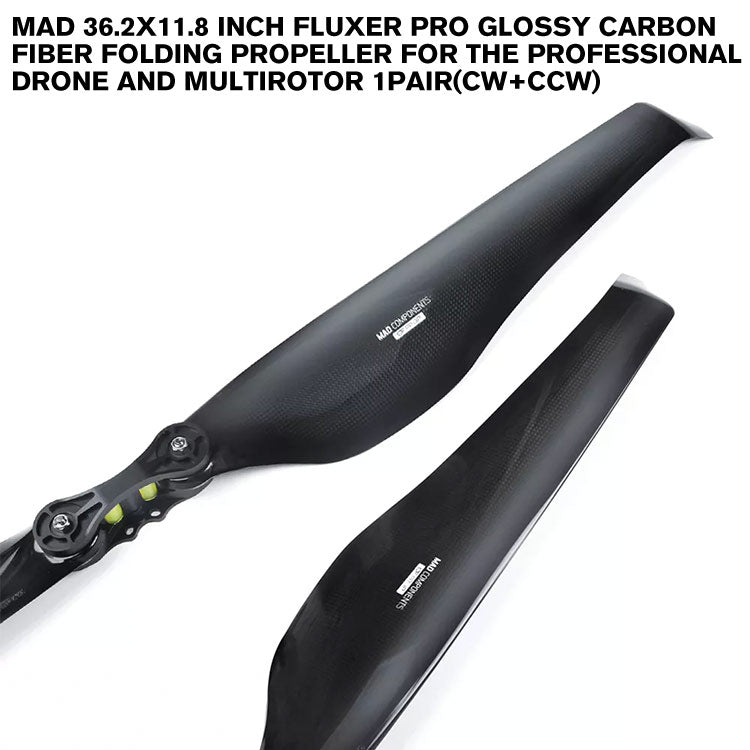 36.2x11.8 Inch FLUXER Pro Glossy Carbon Fiber Folding Propeller For The Professional Drone And Multirotor 1pair(CW+CCW)