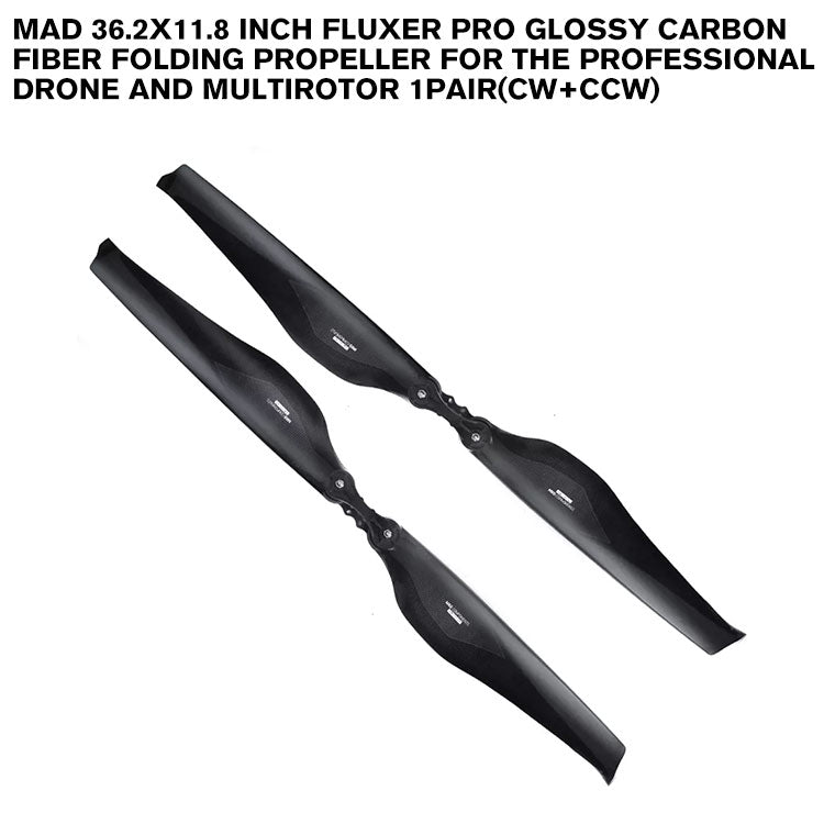 36.2x11.8 Inch FLUXER Pro Glossy Carbon Fiber Folding Propeller For The Professional Drone And Multirotor 1pair(CW+CCW)