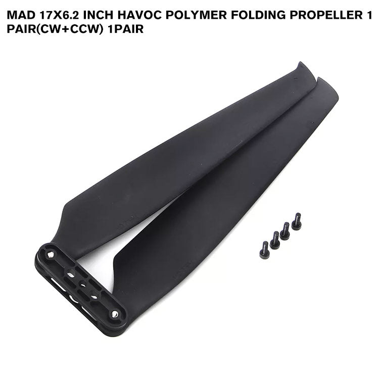 17x6.2 Inch HAVOC Polymer Folding Propeller 1 Pair(CW+CCW) 1pair