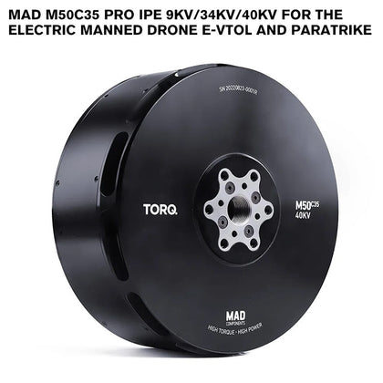 MAD M50C35 PRO IPE For The Electric Manned Drone E-VTOL And Paratrike
