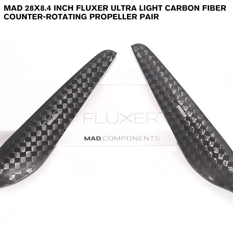 28x8.4 Inch FLUXER Ultra Light Carbon Fiber Counter-Rotating Propeller Pair