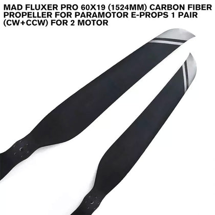 FLUXER PRO 60X19 (1524mm) Carbon Fiber Propeller For PARAMOTOR E-PROPS 1 Pair (CW+CCW) For 2 Motor