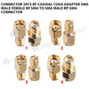 Connector 2pcs RF coaxial coax adapter SMA male female RP SMA to SMA male RP-SMA Connector