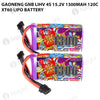 GAONENG GNB LiHV 4S 15.2V 1300mAh 120C XT60 LiPo Battery