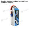 Gens Ace 5600mAh 22.2V 80C 6SLipo Battery Pack With EC5 Plug