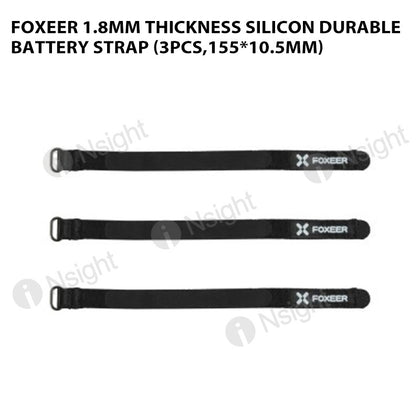 Foxeer 1.8mm Thickness Silicon Durable Battery Strap (3pcs,155*10.5mm)