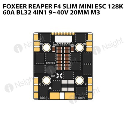 Foxeer Reaper F4 Slim Mini ESC 128K 60A BL32 4in1 9~40V 20mm M3