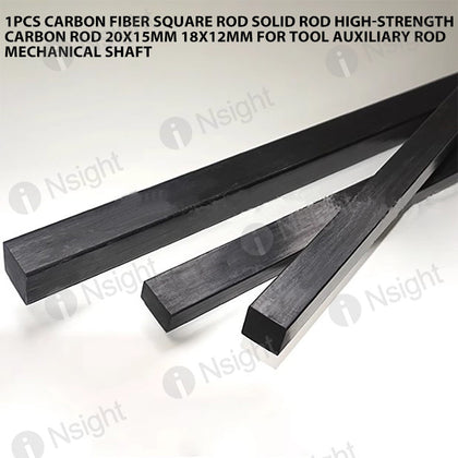 1pcs Carbon fiber Square Rod Solid Rod High-Strength Carbon Rod 20x15mm 18x12mm for Tool Auxiliary Rod Mechanical Shaft
