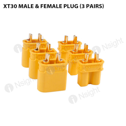 XT30 Male & Female Plug (3 Pairs)