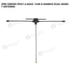 IPEX1 2.4GHz / Sub-G 900MHz Dual-Band T Antenna