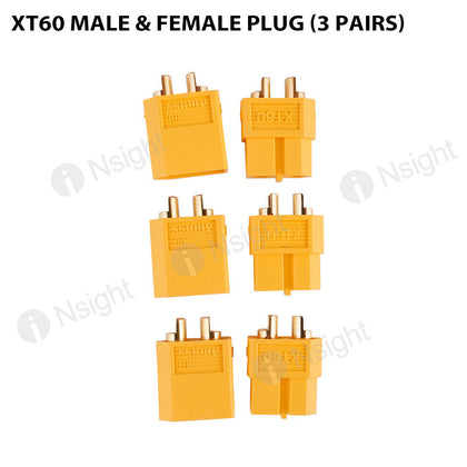 XT60 Male & Female Plug (3 Pairs)
