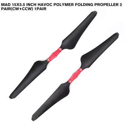 15x5.5 Inch HAVOC Polymer Folding Propeller 2 Pair(CW+CCW) 1pair