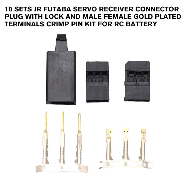10 Paires De Connecteurs Servo JST-SH Plaqués Or – Pour Futaba – RC, Modélisme – Garantie Qualité