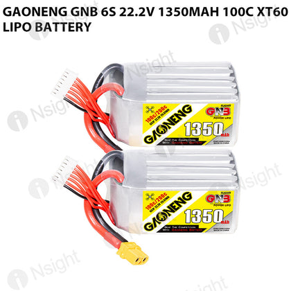 GAONENG GNB 6S 22.2V 1350mAh 100C XT60 LiPo Battery