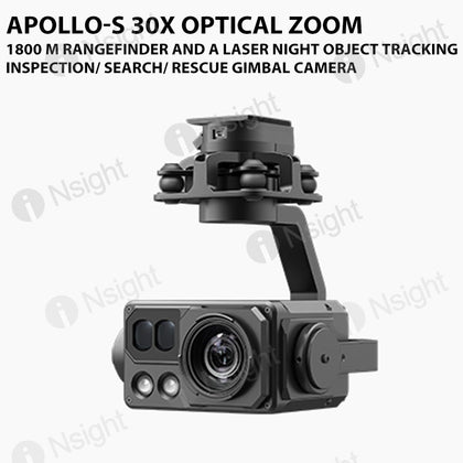 Apollo-S 30X optical zoom 1800 m rangefinder and a laser night Object tracking inspection/ search/ rescue gimbal camera