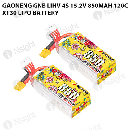 GAONENG GNB LiHV 4S 15.2V 850mAh 120C XT30 LiPo Battery