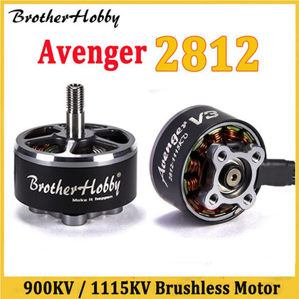 Brotherhobby Avenger 2812 V3 900KV / 1115KV Brushless Motor 5-8S Titanium Alloy hollow shaft 7-9inch Propeller for RC FPV Drone