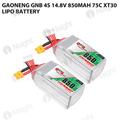 GAONENG GNB 4S 14.8V 850mAh 75C XT30 LiPo Battery