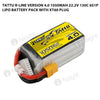 Tattu 1050mAh 6S 130C 22.2V R-Line Version 4.0 Lipo Battery Pack With XT60 Plug