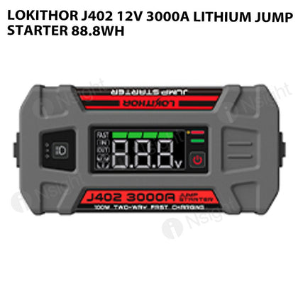 Lokithor J402 12V 3000A Lithium Jump Starter 88.8Wh