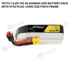 Tattu 14.8V 75C 4S 450mah Lipo Battery Pack With XT30 Plug- Long Size For H Frame