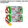 GAONENG GNB 6S 22.2V 1550mAh 120C XT60 LiPo Battery