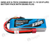 Gens Ace 2200mAh 3S 60C 11.1V G-Tech Lipo Battery Pack With Deans Plug