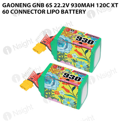 GAONENG GNB 6S 22.2V 930mAh 120C XT60 Connector LiPo Battery