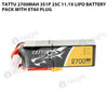 Tattu 2700mAh 3S1P 25C 11.1V Lipo Battery Pack With XT60 Plug