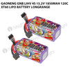 GAONENG GNB LiHV 4S 15.2V 1850mAh 120C XT60 LiPo Battery LongRange