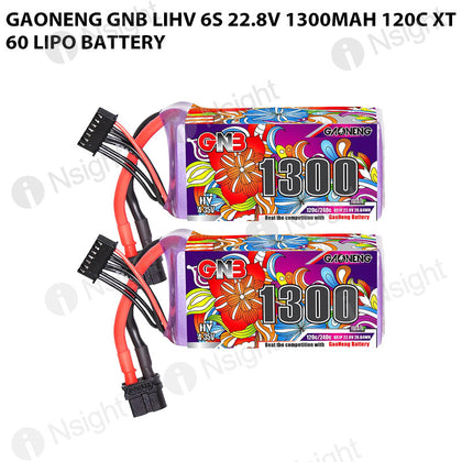 GAONENG GNB LiHV 6S 22.8V 1300mAh 120C XT60 LiPo Battery