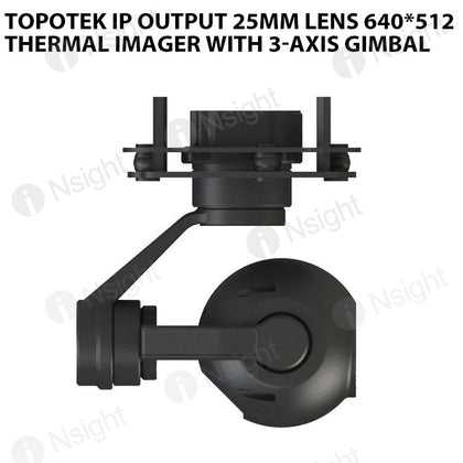 Topotek IP Output 25mm Lens 640*512 Thermal Imager with 3-Axis Gimbal