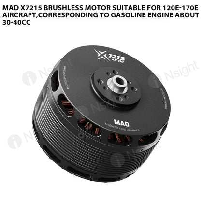 MAD X7215 brushless motor suitable for 120E-170E aircraft,corresponding to gasoline engine about 30-40CC