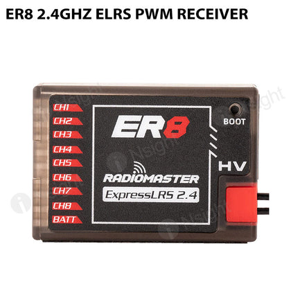 ER8 2.4GHz ELRS PWM Receiver