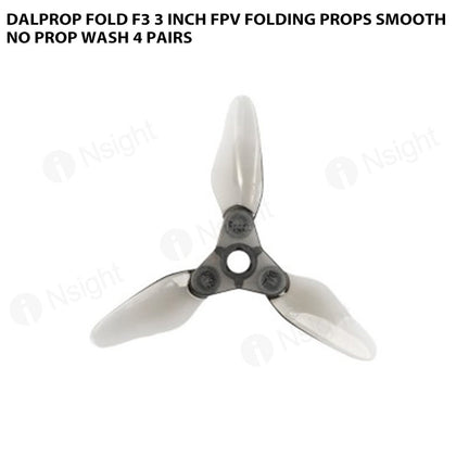 DALPROP FOLD F3 3 Inch FPV Folding Props Smooth No Prop Wash 4 Pairs