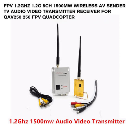 FPV 1.2Ghz 1.2G 8CH 1500mw Wireless AV Sender TV Audio Video Transmitter Receiver For QAV250 250 FPV Quadcopter