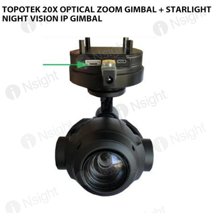 Topotek HI20S85 20x Optical Zoom Gimbal + Starlight Night Vision IP Gimbal