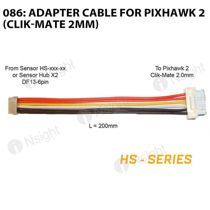 086: Adapter cable for Pixhawk 2 (Clik-Mate 2mm)
